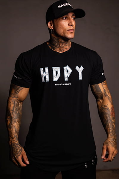 Camiseta Long Line Hardplay Hdpy Preta